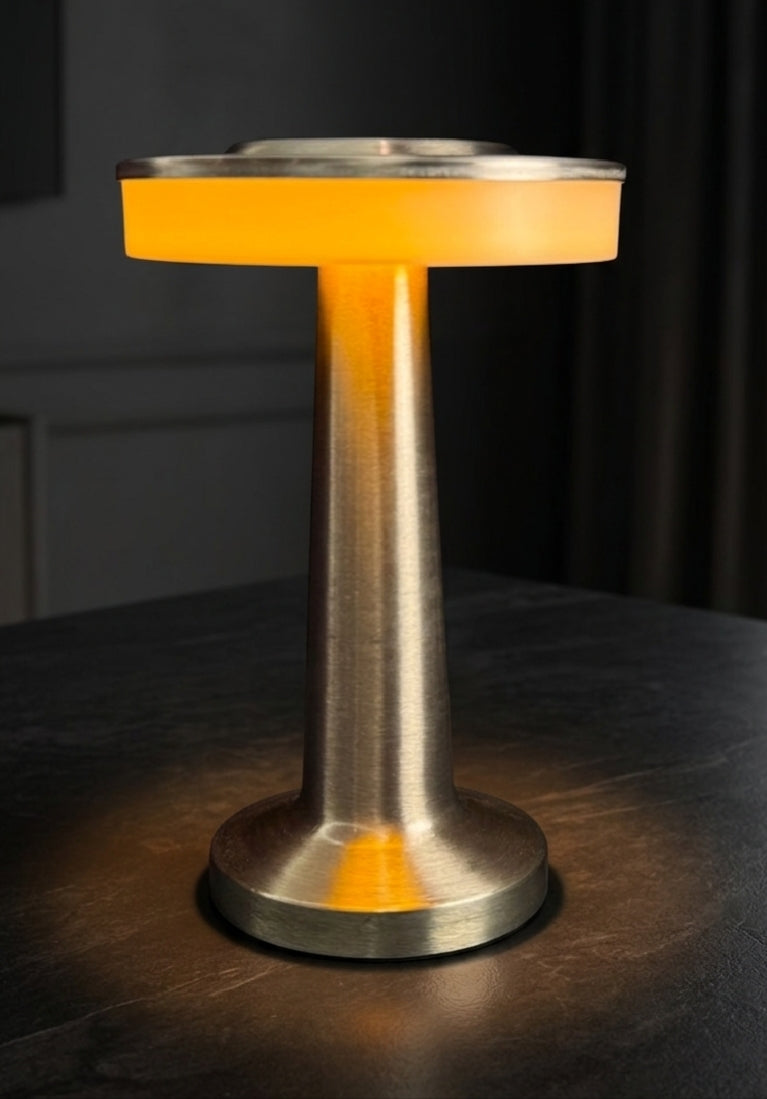 LumiCore Ambient Lamp | Modern LED Ambient Light | Rechargeable Metal Touch Lamp | Minimalist Bedside & Desk Lighting