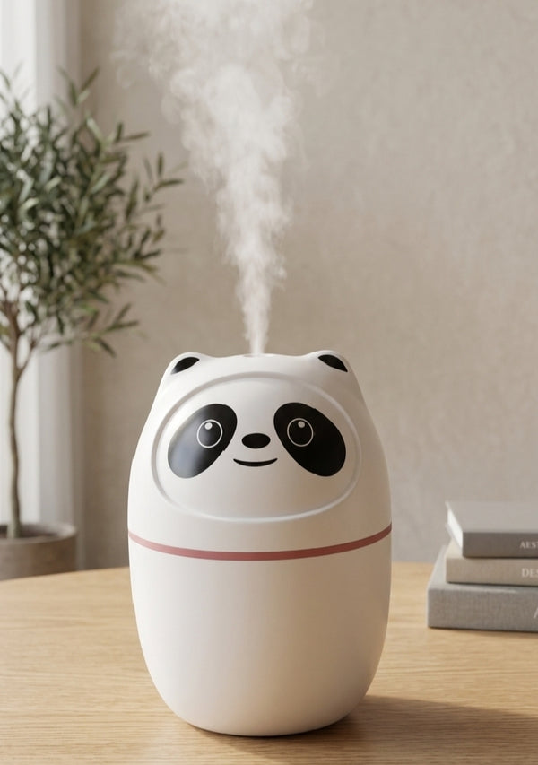 Mini Panda Humidifier | Ultrasonic Air Diffuser | LED Ambient Light | Portable Desk Humidifier